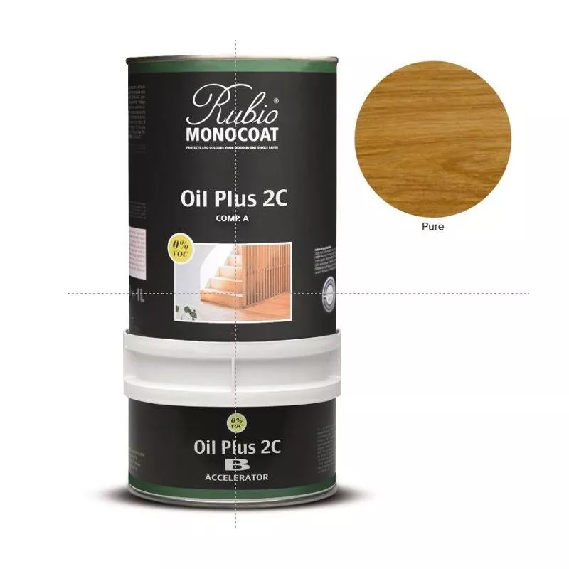 Huile Rubio Monocoat Oil Plus 2C protège le bois intérieur en 1 fois