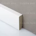 Plinthe droite en MDF Prépeint Blanc ou Laqué Blanc - 12 x Hauteur à choisir x 2440 mm