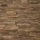 Lambris mural 3D en bois (Teck)