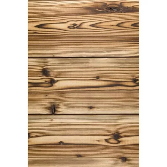 Lambris mural en bois brûlé (Collection NOIR & BOIS) - Teinte Caramel