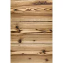 Lambris mural en bois brûlé (Collection NOIR & BOIS) - 17 x 185 x 2650 mm (1,961 m²/paquet)