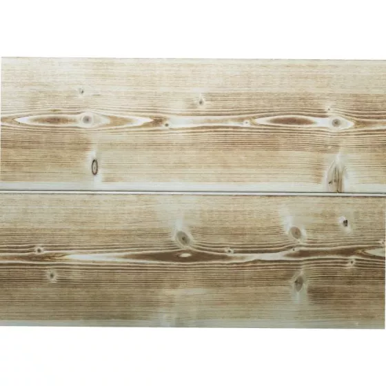 Lambris mural en bois - Aspect brossé - Collection YAKI - Teinte Hot