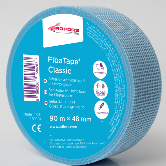 FIBATAPE Classic : Bande à joint autocollante pour plaques de plâtre