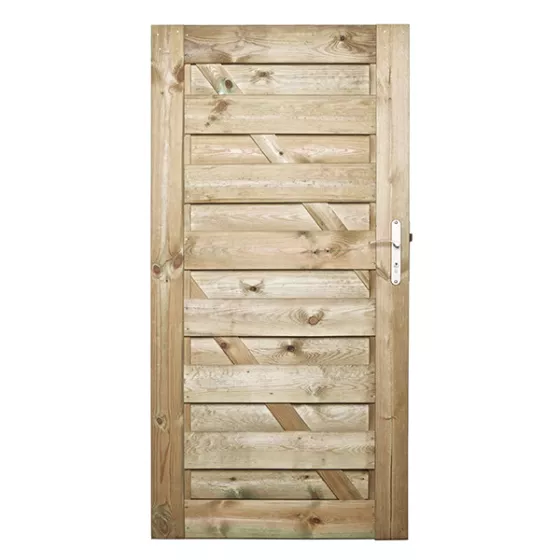 Porte de jardin "Faro Horizontale" en sapin (H. 180 cm - L. 90 cm)