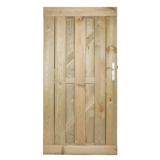 Porte de jardin "Faro Verticale" en sapin (H. 180 cm - L. 90 cm)