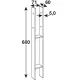 Socles pour poteaux à sceller dans le sol - acier zingué - pour poteaux de 70 mm