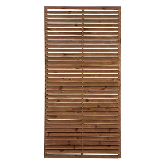 Ecran de jardin - Persienne en pin marron (L. 90 cm - H. 180 cm)