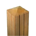 Poteaux en Bangkiraï, avec tête diamant, de section 9 x 9 cm