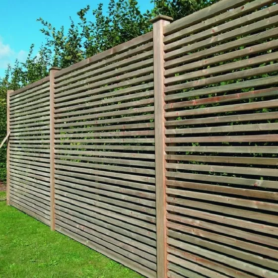 Ecran de jardin "Patio Horizontal" en pin autoclave (H. 180 cm - L. 180 cm)