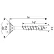 Vis en acier inoxydable A2 - Tête fraisée - Filetage partiel - T-STAR plus T15 - 4CUT - 3,5 x 30 mm