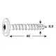 Vis de poteau - en étoile TX (TX 40), avec rondelle pressée, zinguée - 8,0 x 40 mm