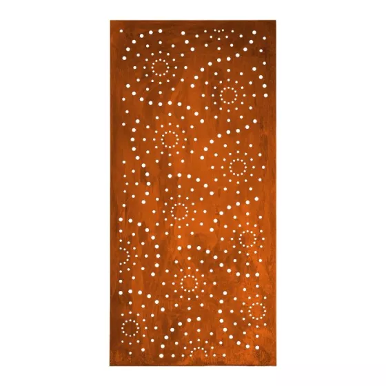 Ecran de jardin "Roue" en acier corten (H. 180 cm - L. 85 cm)