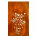 Ecran de jardin "Pissenlit" en acier corten (H. 180 cm - L. 110 cm)