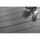 Lame de terrasse en bois composite (WPC) - creuse  - Dark Grey (face texturée) - 23 x 138 x 4000 mm