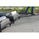 Terrasse en bois composite (Duofuse)-alvéolaire et réversible (face texturée ou lisse) - 28 x 162 x 4000 mm - Graphite Black
