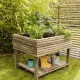 Potager rectangulaire sur pieds (Hauteur de 78 cm) en mélèze 100% naturel. Idéal pour balcons.