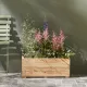 Bac à fleurs rectangulaire, modèle "Mélèze", idéal pour balcons et terrasses, Hauteur de 28,5 cm